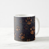 Rustikales schwarzes Muster Kaffeetasse (VorderseiteRechts)