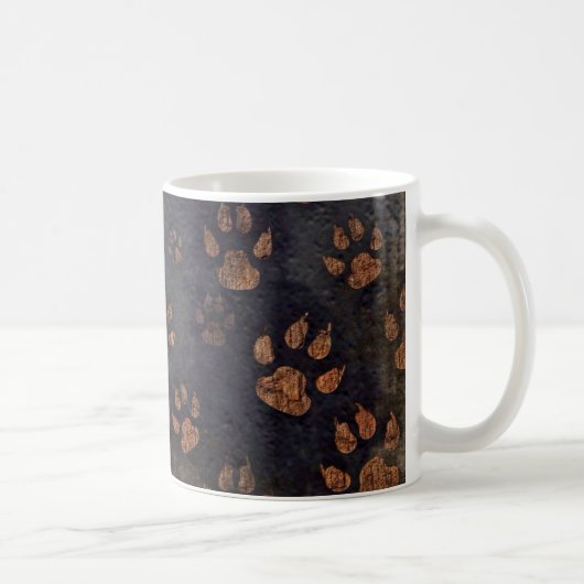 Rustikales schwarzes Muster Kaffeetasse (Rechts)