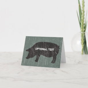 Rustikales Schwarzes Schwein Karte