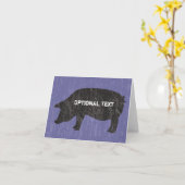 Rustikales Schwarzes Schwein Karte (Gelbe Blume)