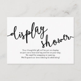 Rustikales Schwarzes Skript, Display-Dusche Begleitkarte