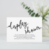 Rustikales Schwarzes Skript, Display-Dusche Begleitkarte (Stehend Vorderseite)