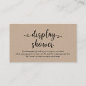 Rustikales schwarzes Skript, Display-Shooter Begleitkarte (Vorderseite)