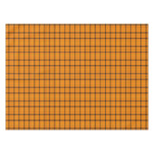 Rustikales Schwarzes Tartan Lines | Orange Scottis Tischdecke (Vorderseite (Horizontal))