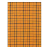 Rustikales Schwarzes Tartan Lines | Orange Scottis Tischdecke (Vorderseite)