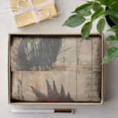 Rustikales Schwarzroster-Hühnerdekoupage Seidenpapier (Geschenk)