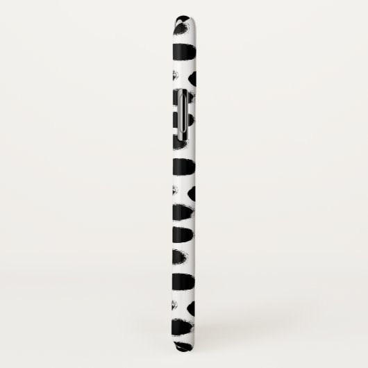 Rustikales Schwarzweiss-Polka-Punkt-Muster-Foto Case-Mate iPhone Hülle (Hinten/Rechts)