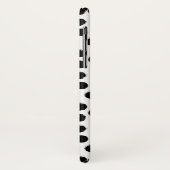 Rustikales Schwarzweiss-Polka-Punkt-Muster-Foto Case-Mate iPhone Hülle (Hinten/Links)