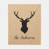 Rustikales Schwarzwild | Kraft | Familienname Fleecedecke (Vorderseite)