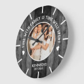 Rustikales Schwarzwolz 1 Foto Familienzeitangebot Große Wanduhr (Winkel)