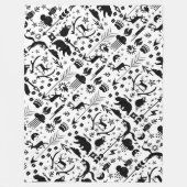 Rustikales Schwarzwurenbär Hirschfoxwaldmuster Fleecedecke (Vorderseite)