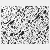 Rustikales Schwarzwurenbär Hirschfoxwaldmuster Fleecedecke (Vorderseite (Horizontal))