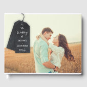 Rustikales Scrapbook Custom Foto Wedding Gästebuch (Vorderseite)