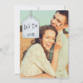 Rustikales Scrapbook Foto auf Trend Hochzeit Einla Einladung (Vorderseite)