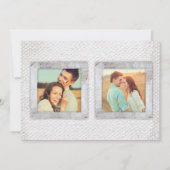 Rustikales Scrapbook Foto Hochzeit Speichern Sie d Einladung (Rückseite)