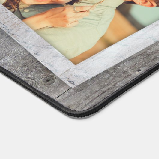 Rustikales Scrapbook FotoCollage Schreibtischunterlage (Ecke)