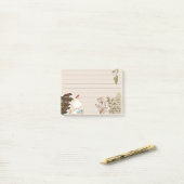 Rustikales Scrapbook Kraft Papier Collage Antique  Post-it Klebezettel (Auf Schreibtisch)