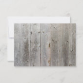 Rustikales Scrapbook Schwarz-Weiß-Tag Hochzeit RSV Einladung (Rückseite)