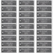 Rustikales Scrapbook Schwarze Tags Gästebuchsschil Aufkleber (Vorderseite)