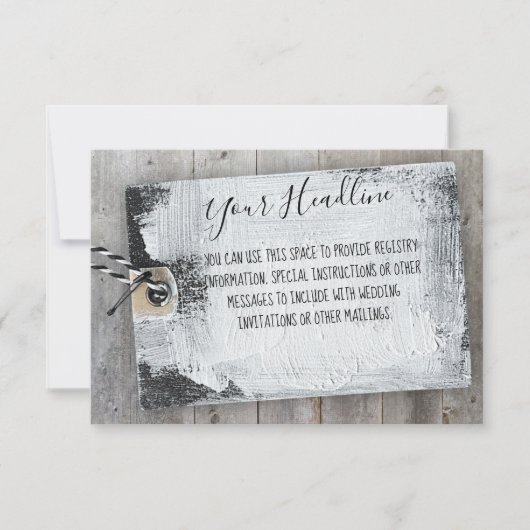 Rustikales Scrapbook Tag Custom Message Encryption Einladung (Vorderseite)