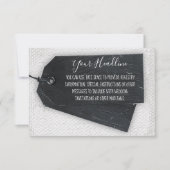 Rustikales Scrapbook Tag Custom Message Encryption Einladung (Vorderseite)