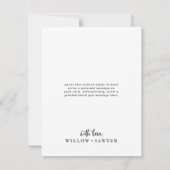 Rustikales Script 3 Foto Collage Wedding Dankeskarte (Rückseite)