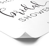 Rustikales Script-Brautparty Begrüßungszeichen Poster (Ecke)