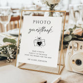 Rustikales Script Camera Foto Gästebuch Hochzeitsz