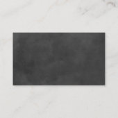 Rustikales Script-Chalkboard Wedding Black Registr Begleitkarte (Rückseite)