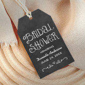 Rustikales Script Chalkboard Wedding Brautparty Geschenkanhänger