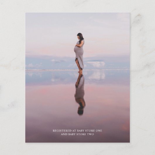 Rustikales Script Foto Budget Kinderdusche Einladu (Rückseite)