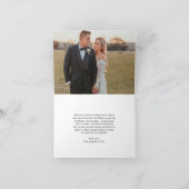 Rustikales Script-Foto Moderne Hochzeit Dankeskarte (Innenseite)