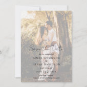 Rustikales Script-Foto Moderne Hochzeit Save The Date (Vorderseite)