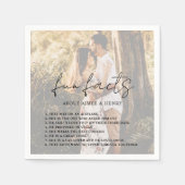 Rustikales Script-Foto Moderne Hochzeit Serviette (Vorderseite)