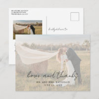 Rustikales Script-Foto Moderne Hochzeit Vielen Dan