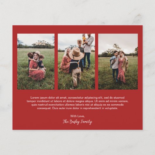 Rustikales Script-Foto Moderne Weihnachtskarte (Rückseite)