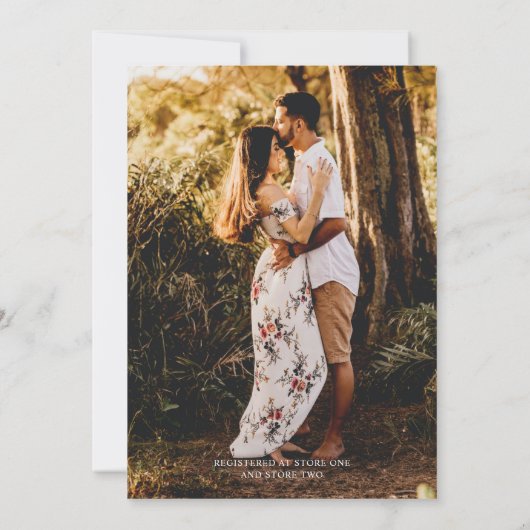 Rustikales Script-Foto Modernes Brautparty Einladung (Rückseite)