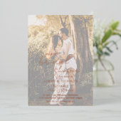 Rustikales Script-Foto Modernes Brautparty Folieneinladung (Stehend vorne)