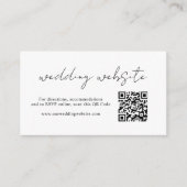 Rustikales Script Foto QR Code Moderne Hochzeit Begleitkarte (Vorderseite)