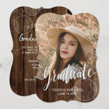 Rustikales Script Gold Bokeh Foto Abschluss