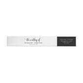 Rustikales Script-Hochzeitswrap um Label (Person)