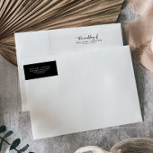 Rustikales Script-Hochzeitswrap um Label