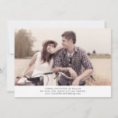 Rustikales Script Horizontal Light Foto Save the D Save The Date (Rückseite)