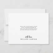 Rustikales Script Light Foto Hochzeit Danke Karte (Rückseite)