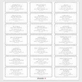 Rustikales Script Wedding Guest Address Labels (Blatt)
