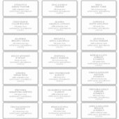 Rustikales Script Wedding Guest Address Labels (Vorderseite)