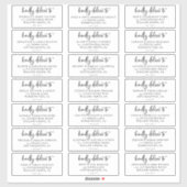 Rustikales Script Wedding Guest Address Labels (Blatt)