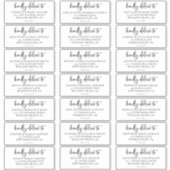 Rustikales Script Wedding Guest Address Labels (Vorderseite)