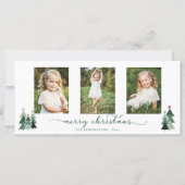 Rustikales Script Weihnachtsbaumen Feiertag 3 Foto (Vorderseite)