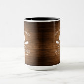 Rustikales Seehaus Oars Bäume Holz Print Large Tasse (Zentrum)